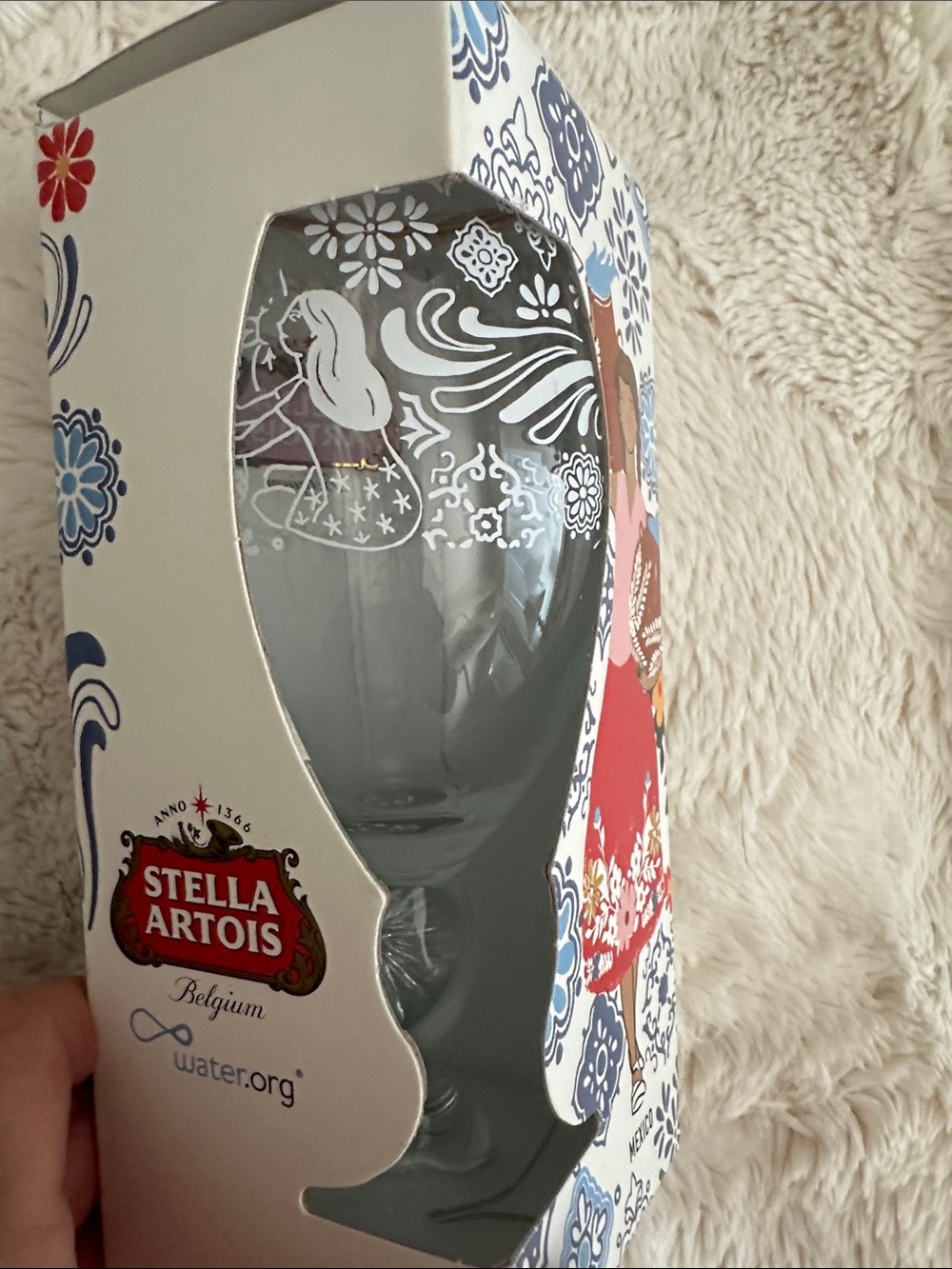 Artisanal and Collectible Stella Artois Etched Pilsner Glass in Clear